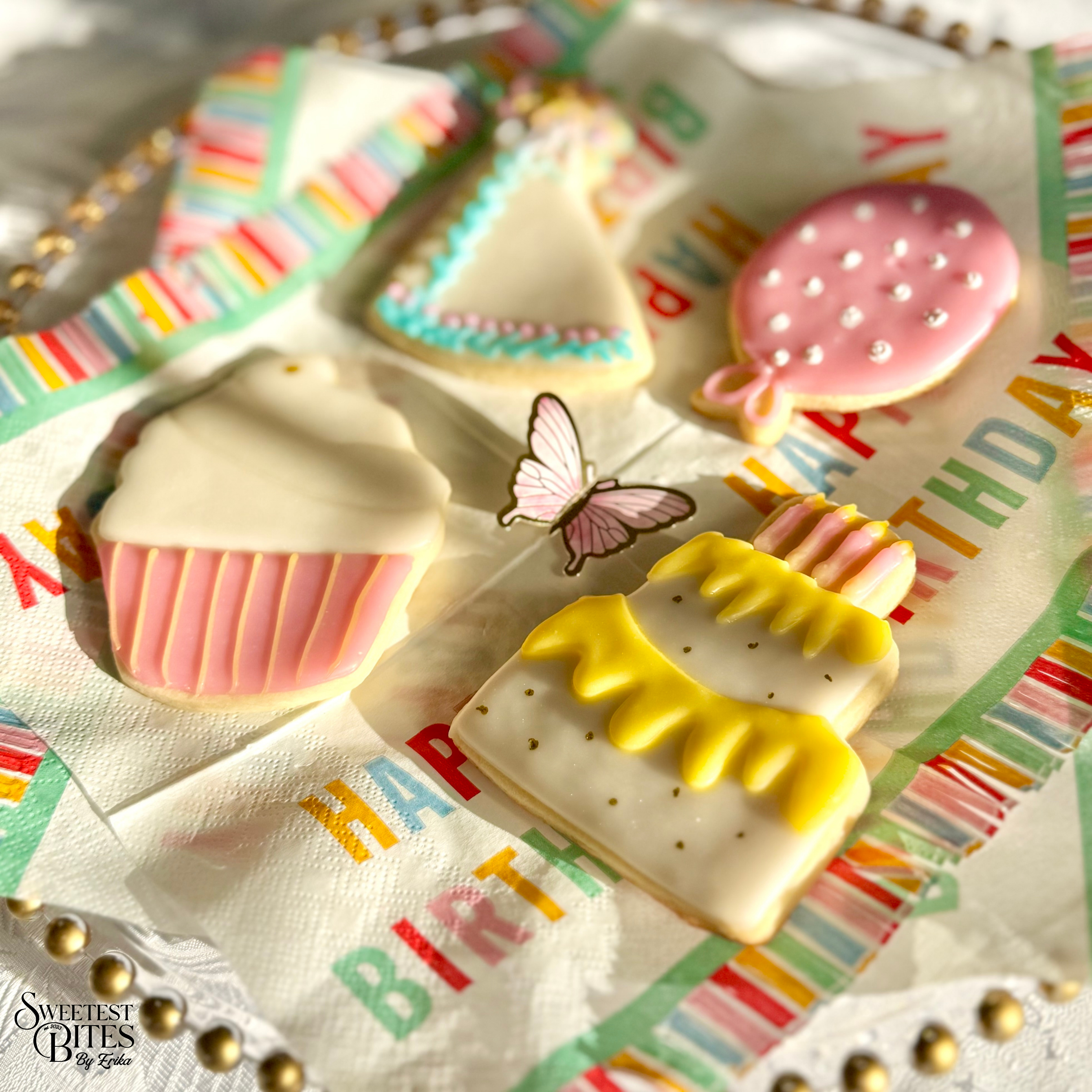 Birthday Decorated Sugar Cookies [Box of 4, 6, or 12]