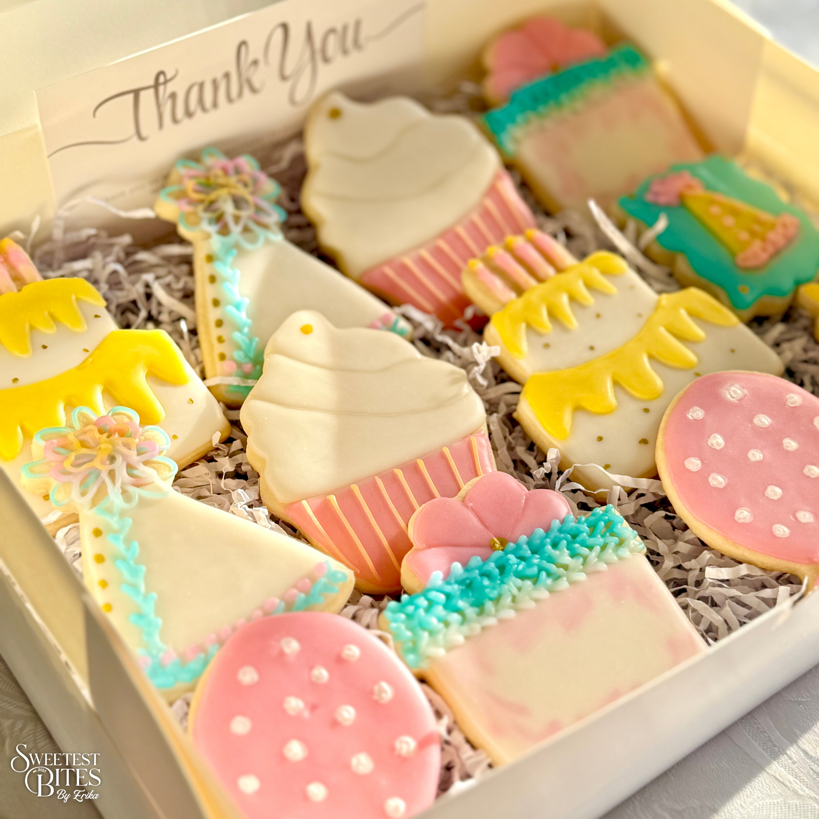 Birthday Decorated Sugar Cookies [Box of 4, 6, or 12]