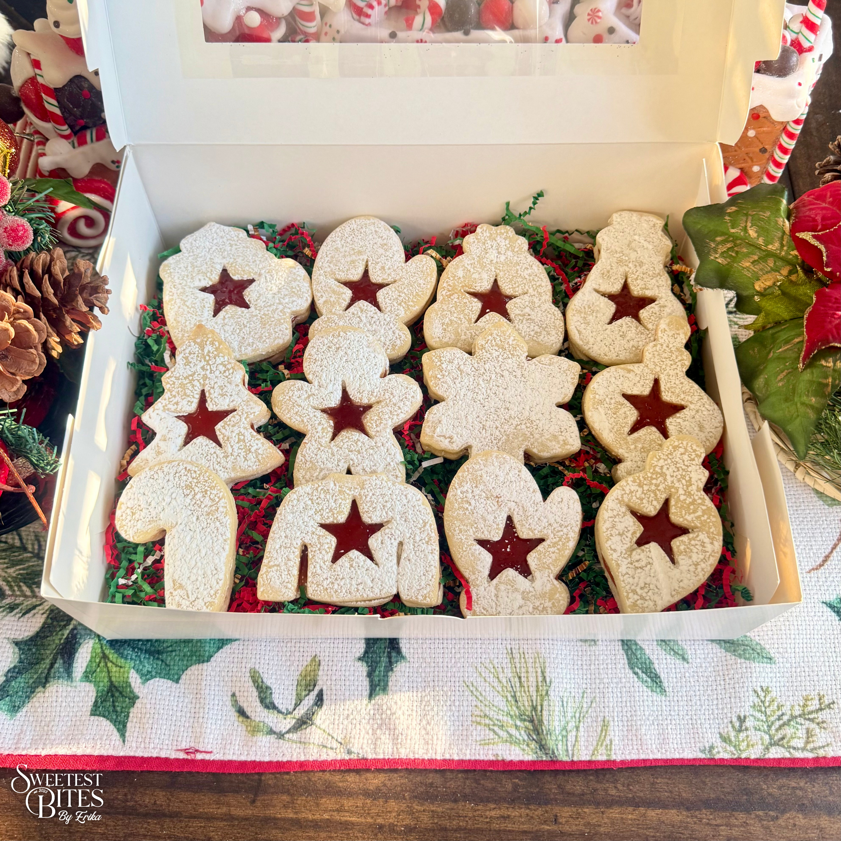 Christmas Linzer Cookies [Box of 4, 6, or 12]
