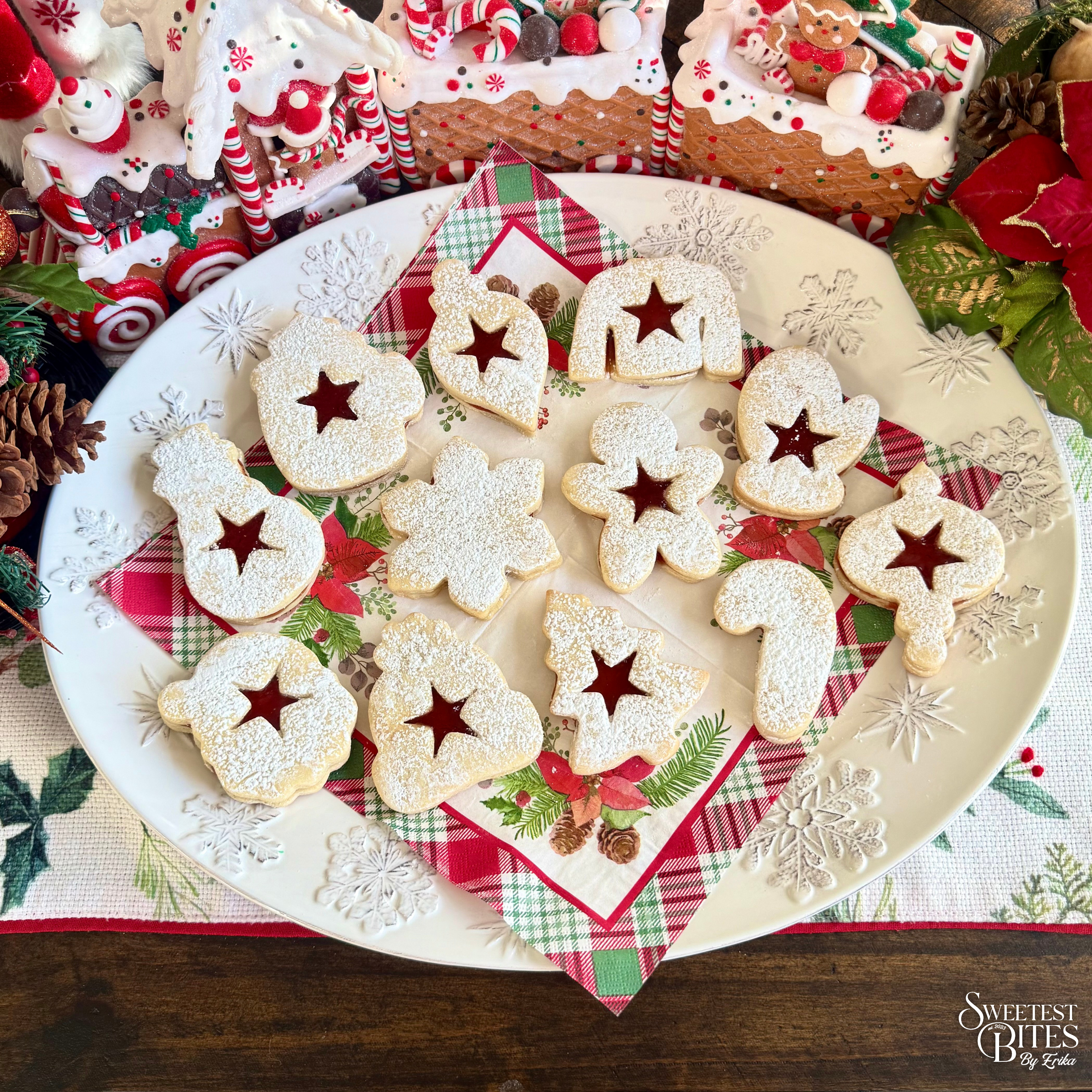 Christmas Linzer Cookies [Box of 4, 6, or 12]