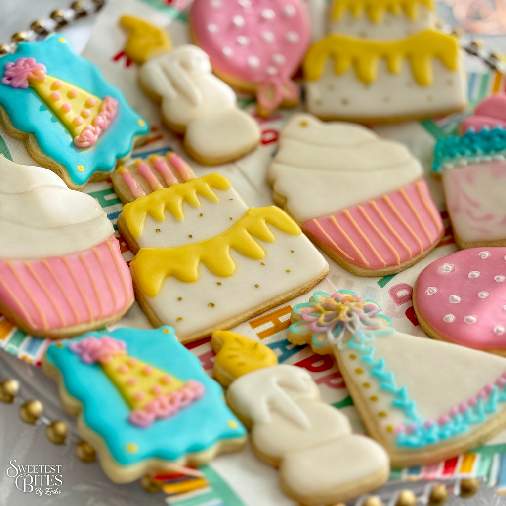 Birthday Decorated Sugar Cookies [Box of 4, 6, or 12]
