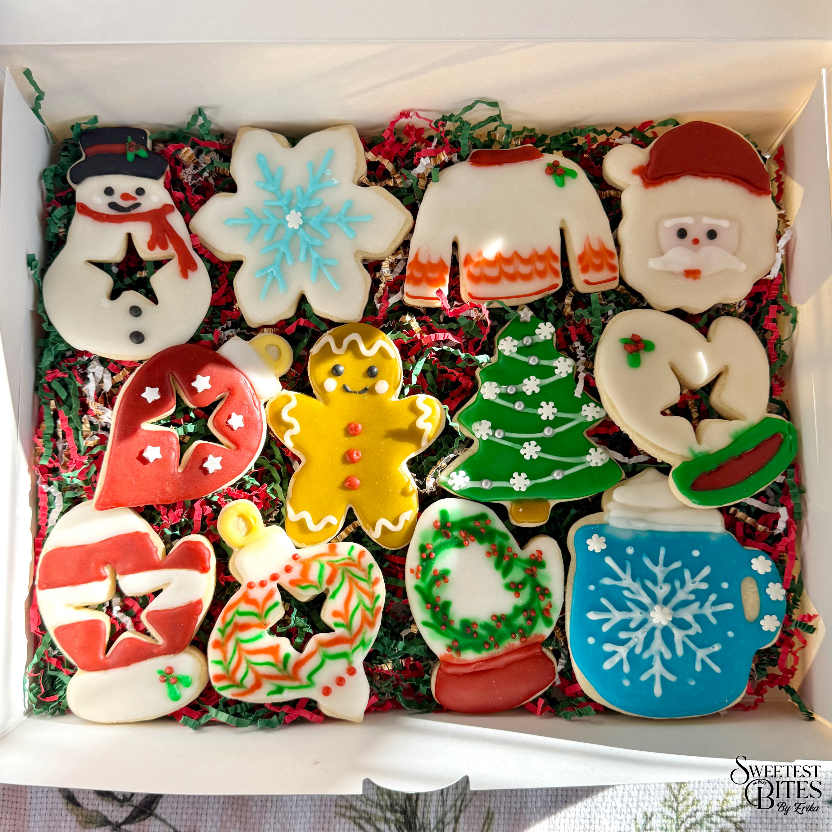 Christmas Decorated Sugar Cookies [Box of 4, 6, or 12]