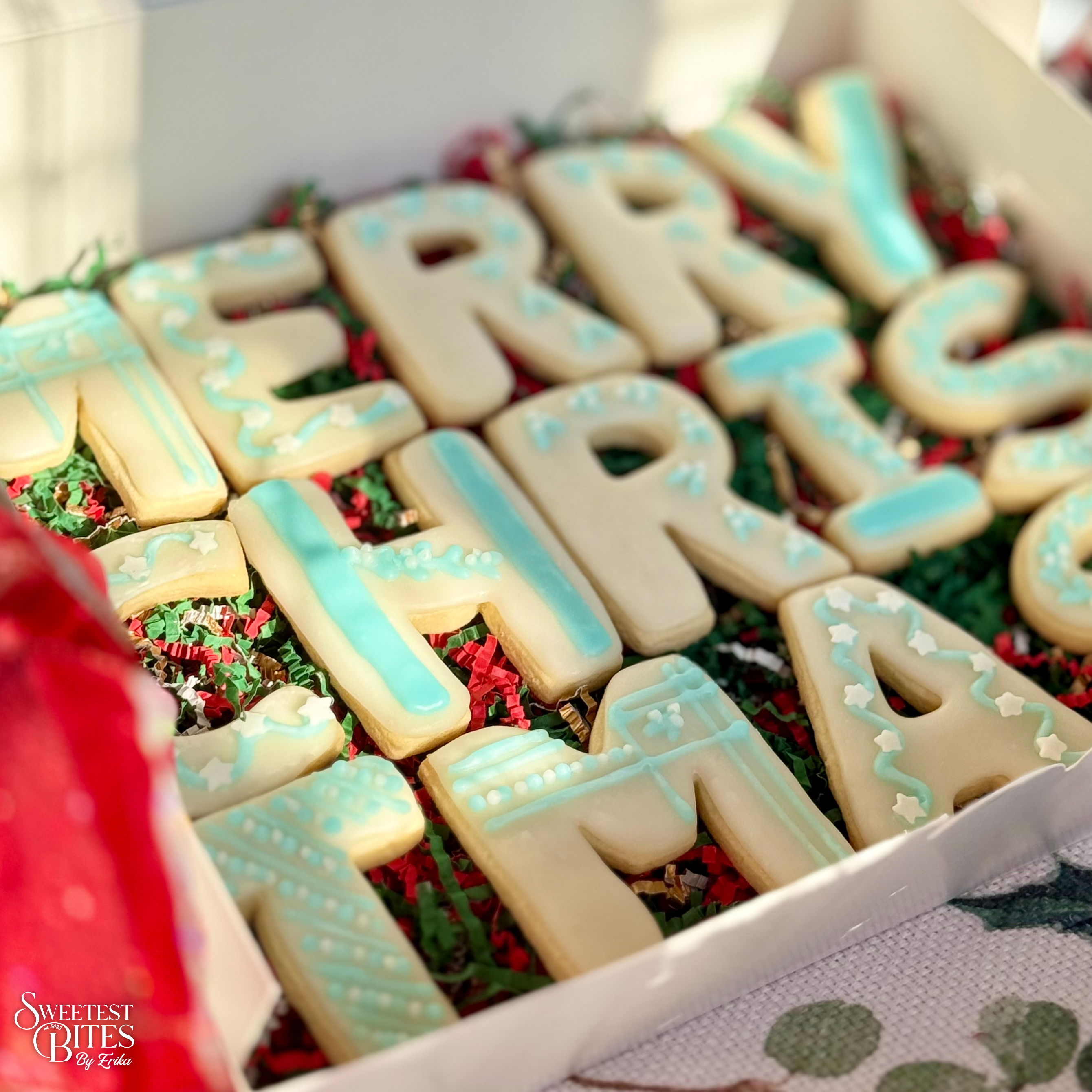 "Merry Christmas" 14 Decorated Sugar Cookies