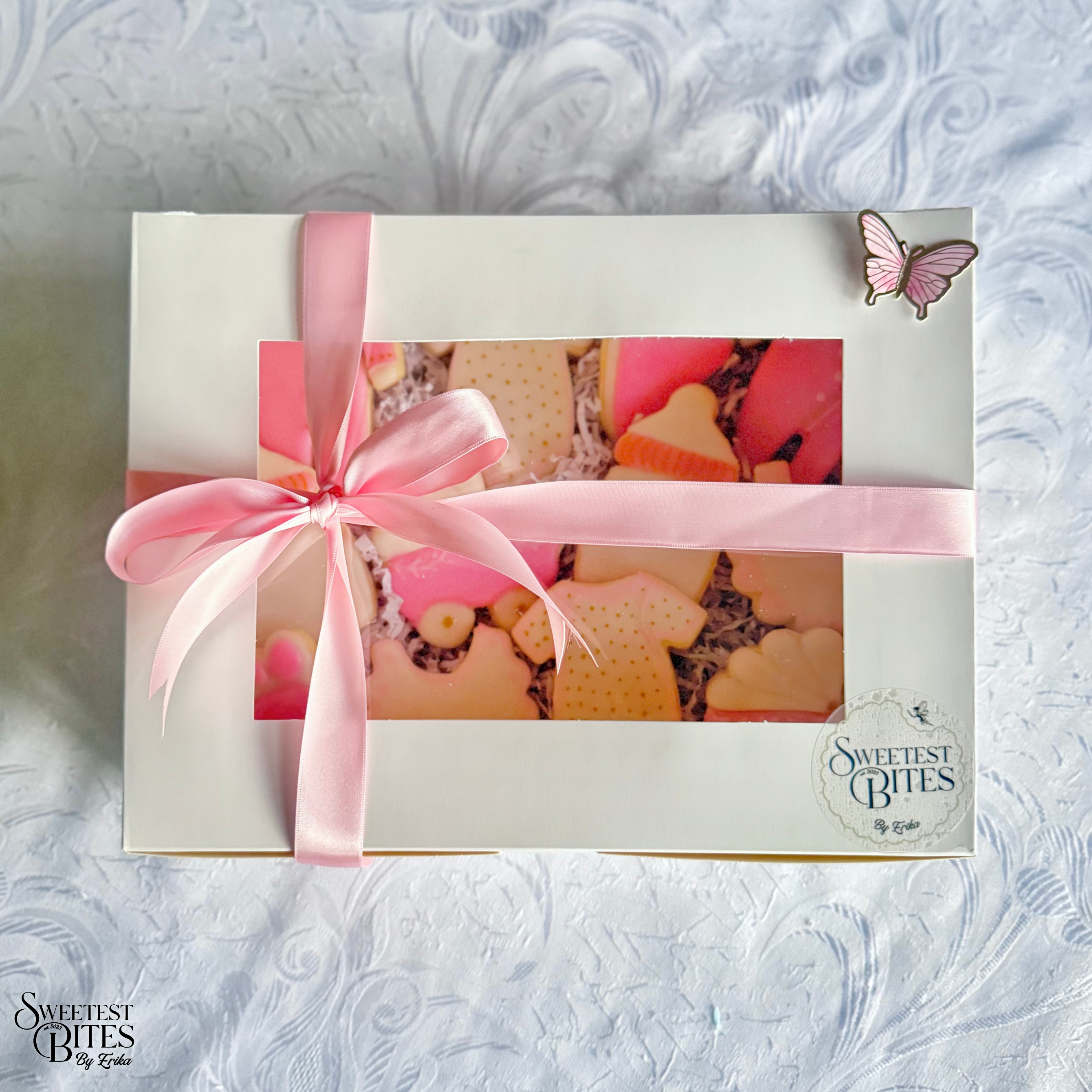 Baby Shower Blue/Pink Decorated Sugar Cookies [Box of 4, 6, or 12]