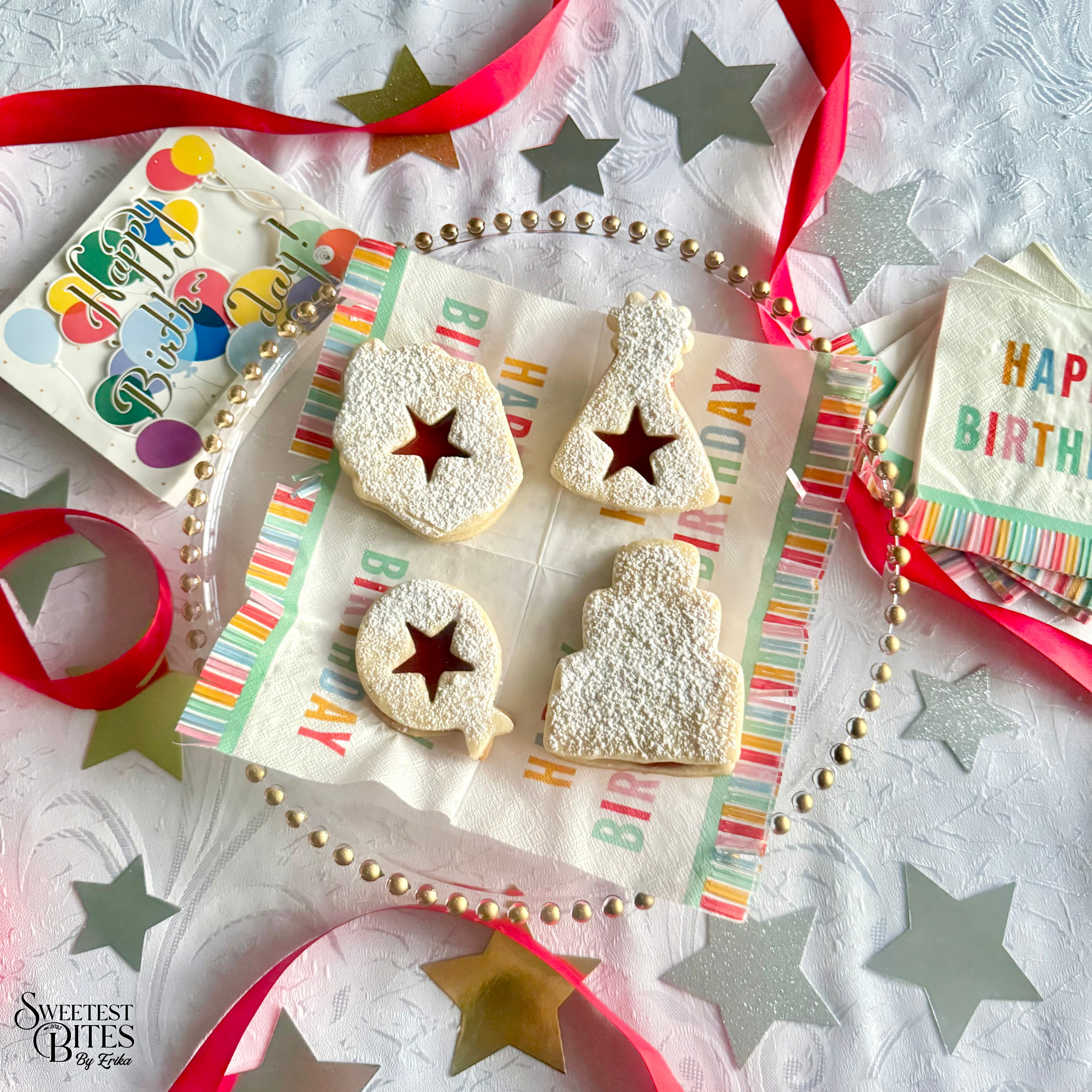 Birthday Linzer Cookies [Box of 4, 6, or 12]