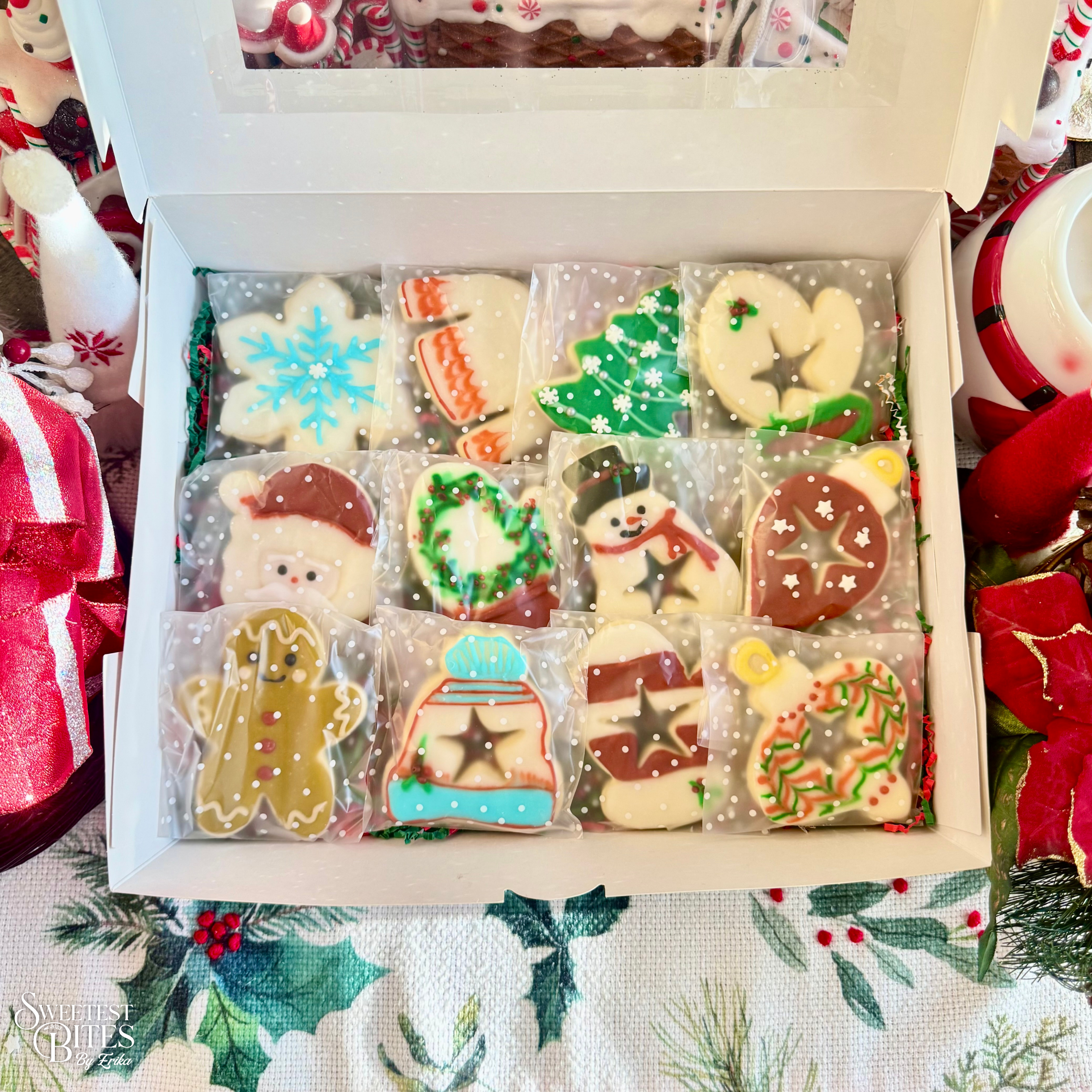 Christmas Decorated Sugar Cookies [Box of 4, 6, or 12]
