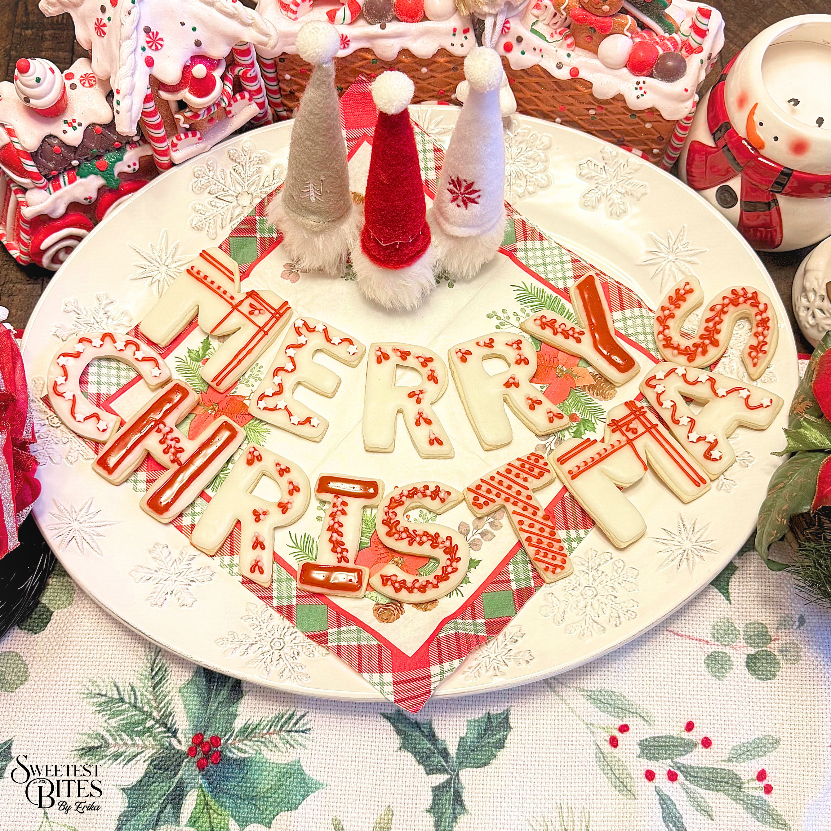 "Merry Christmas" 14 Decorated Sugar Cookies