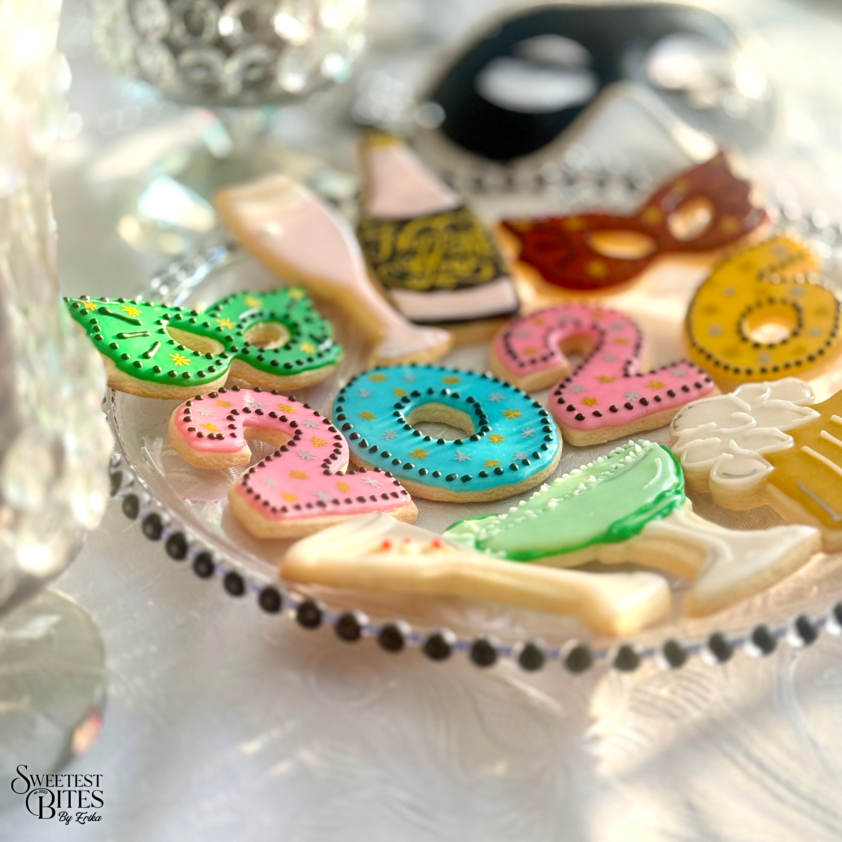 2026 New Year's Decorated Sugar Cookies [Box of 4, 6, or 12]