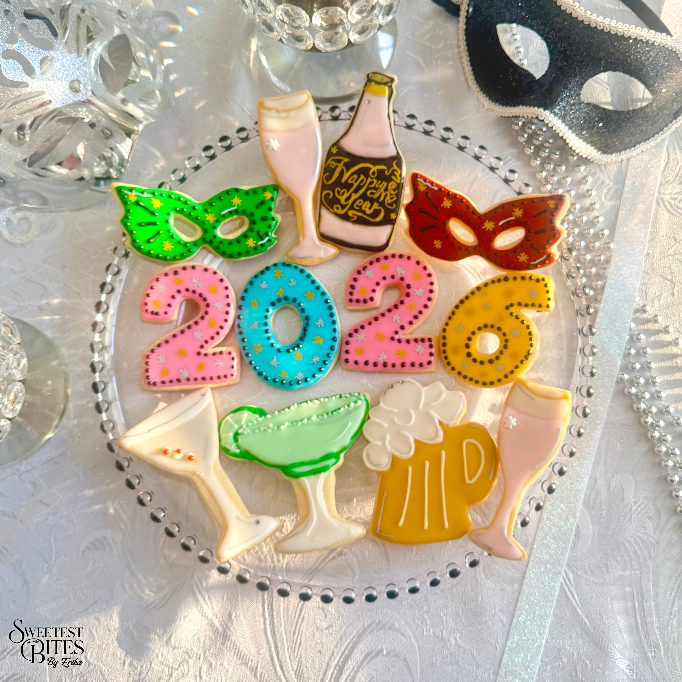 2026 New Year's Decorated Sugar Cookies [Box of 4, 6, or 12]