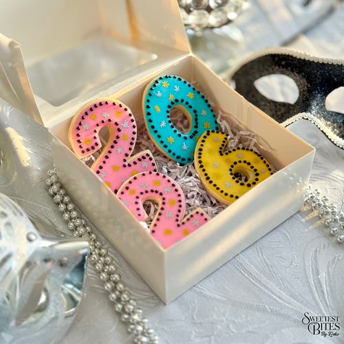2026 New Year's Decorated Sugar Cookies [Box of 4, 6, or 12]