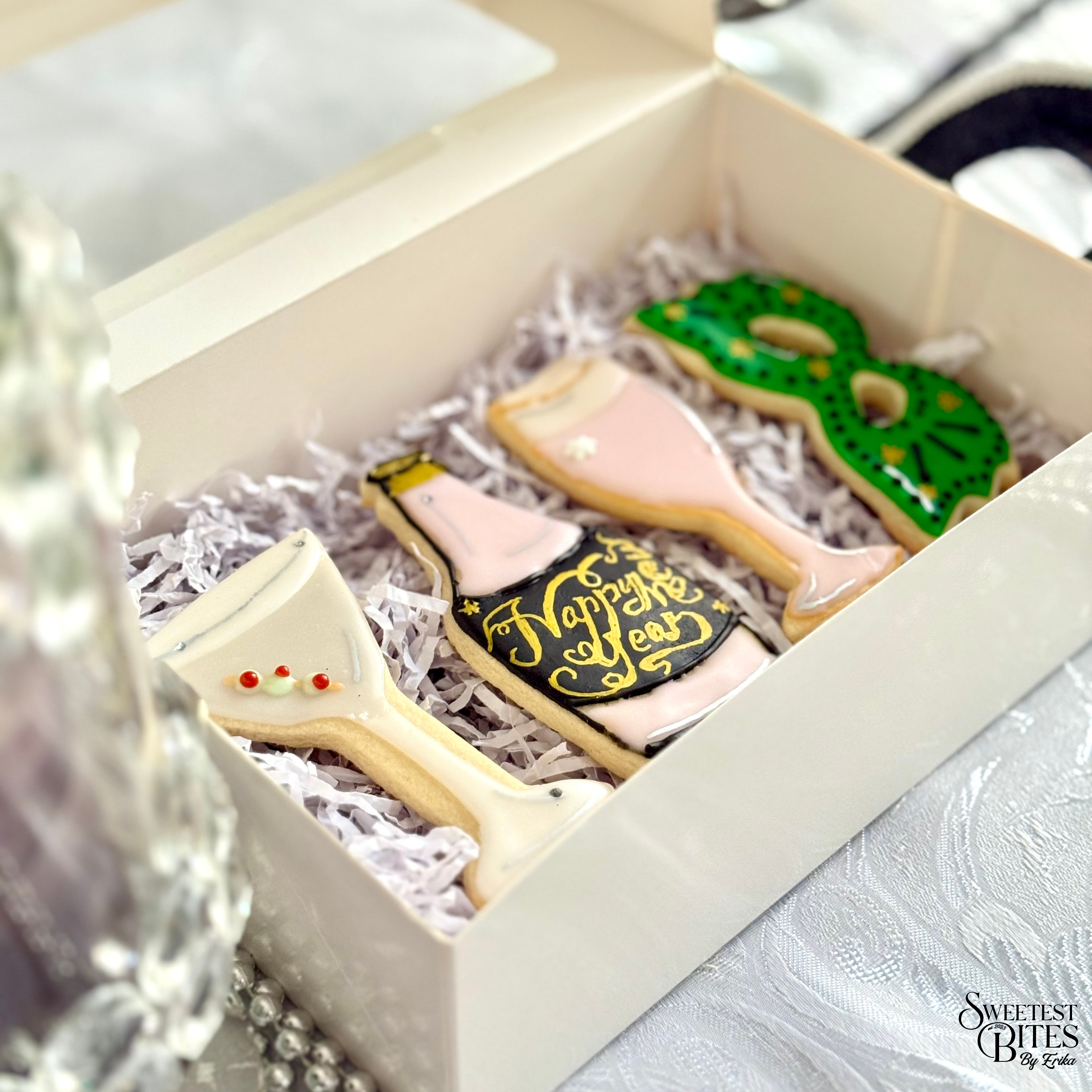 2026 New Year's Decorated Sugar Cookies [Box of 4, 6, or 12]