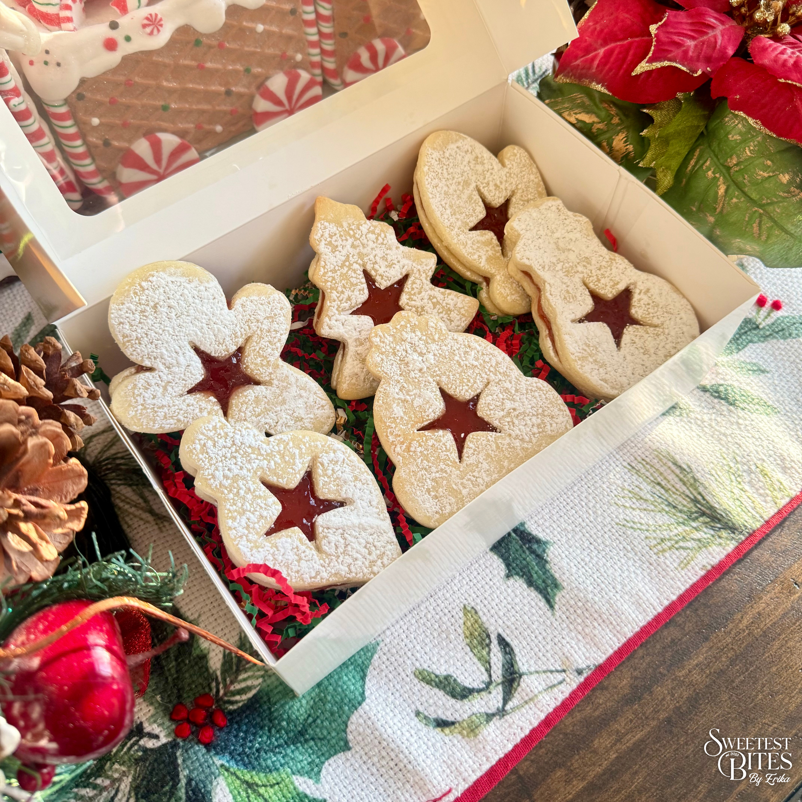 Christmas Linzer Cookies [Box of 4, 6, or 12]