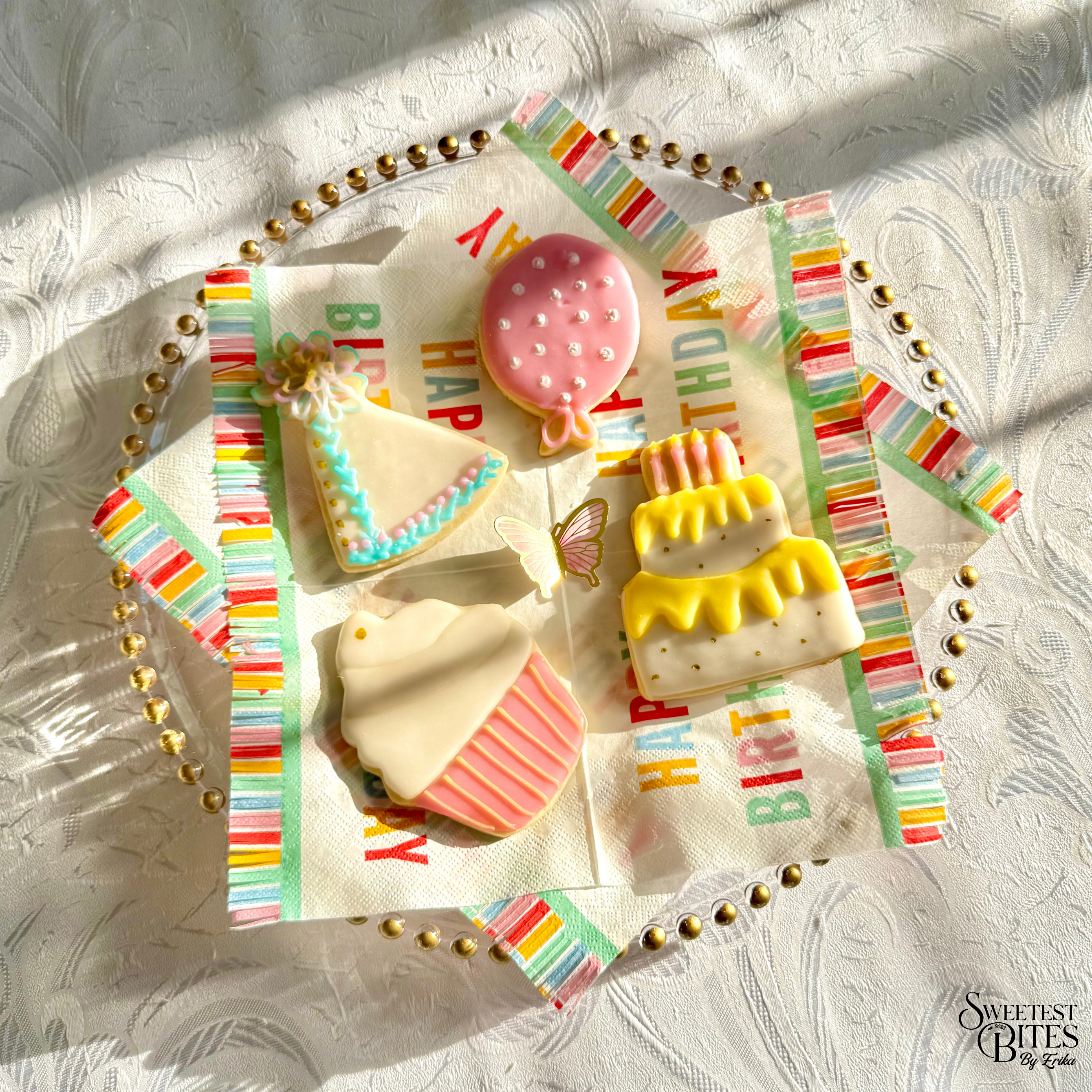 Birthday Decorated Sugar Cookies [Box of 4, 6, or 12]